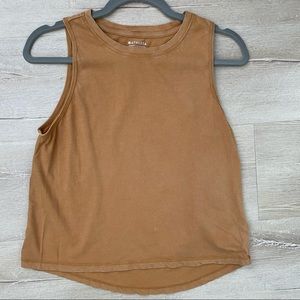 Athleta Organic Daily Crop Tank Mustard Yellow